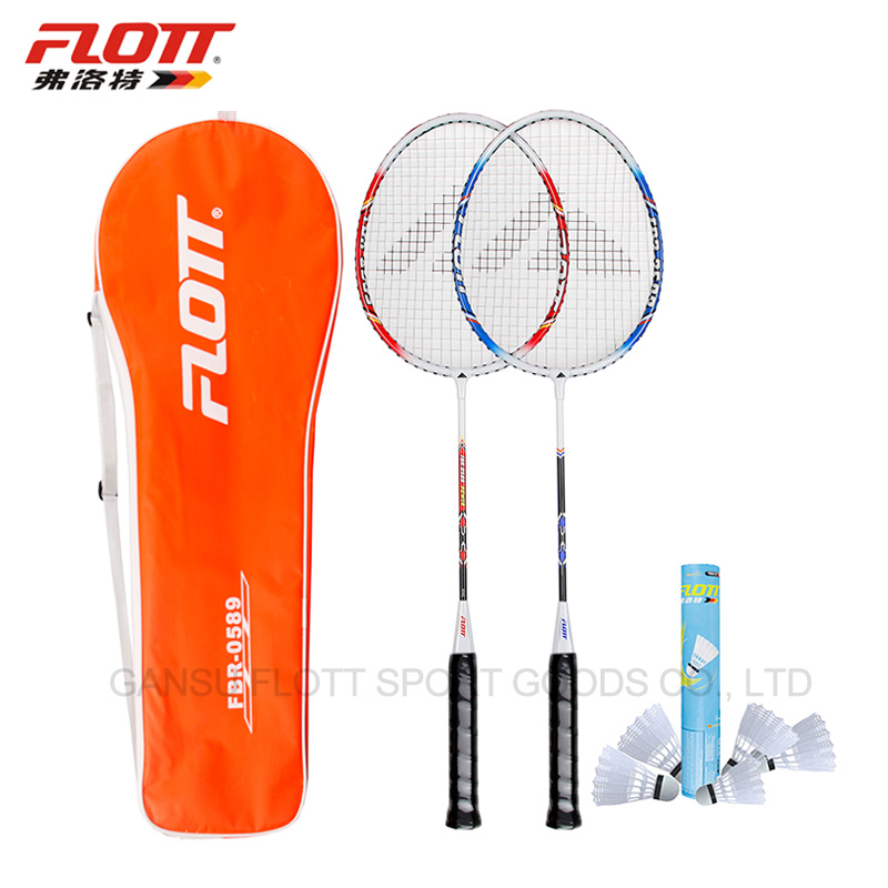 FBR-0589  FLOTT铝合金羽毛球拍套装(2拍12球）